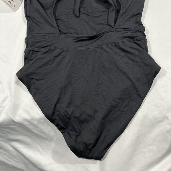 NWT Becca [ Large ] Emma Color‎ Code Solid Tie Shoulder One Piece Swimsuit #5667 - Picture 11 of 13